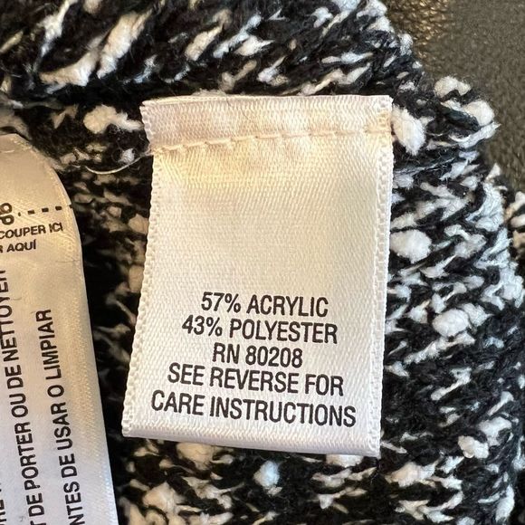 NWT Studio Works Marled Black & White Knit Sweater | Size: Small - Picture 9 of 10